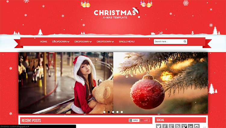 christmas blogger template