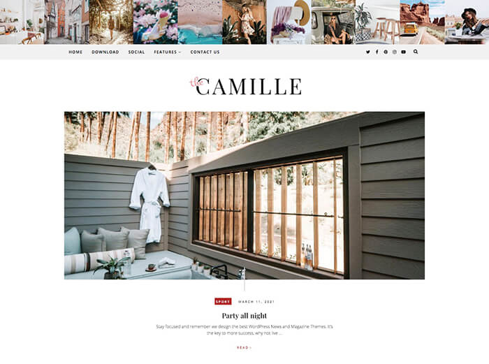camille personal blogger theme